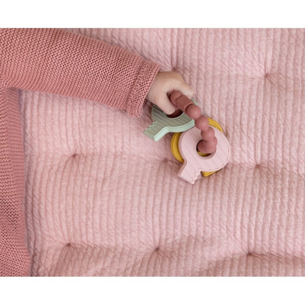 Bijtspeeltje sleutelbos roze - Kidooz