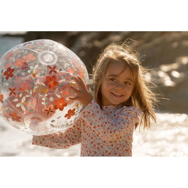 Strandbal 3D pink flower - Kidooz