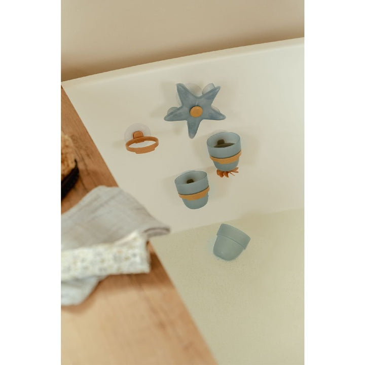 Badspeelgoed bekers zeester blauw