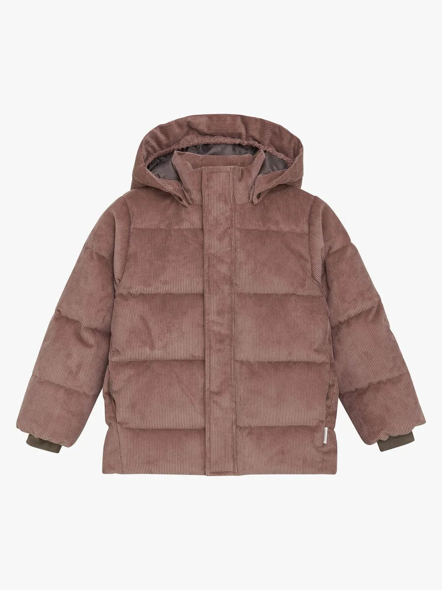 Winterjas corduroy rose taupe