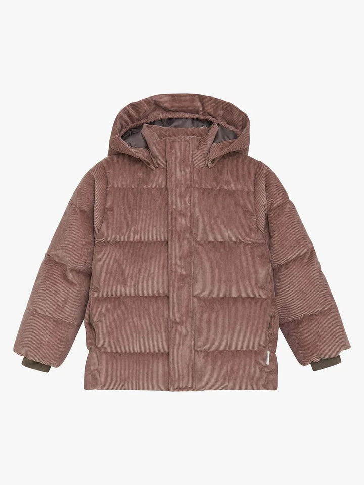 Winterjas corduroy rose taupe