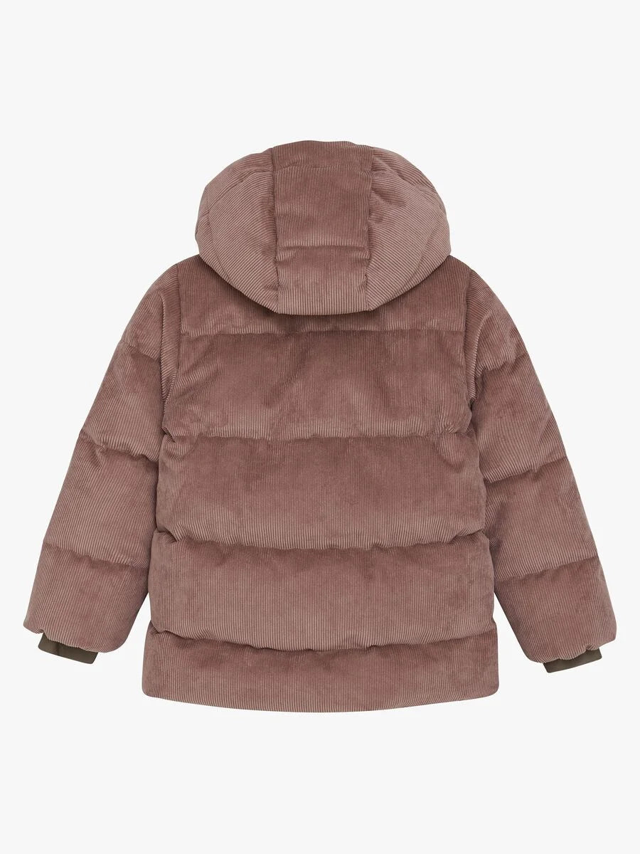 Winterjas corduroy rose taupe