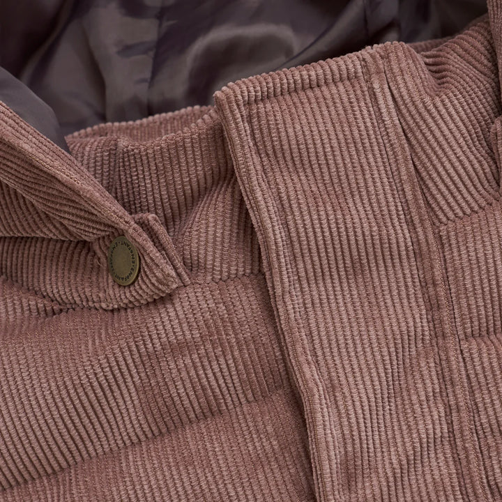 Winterjas corduroy rose taupe