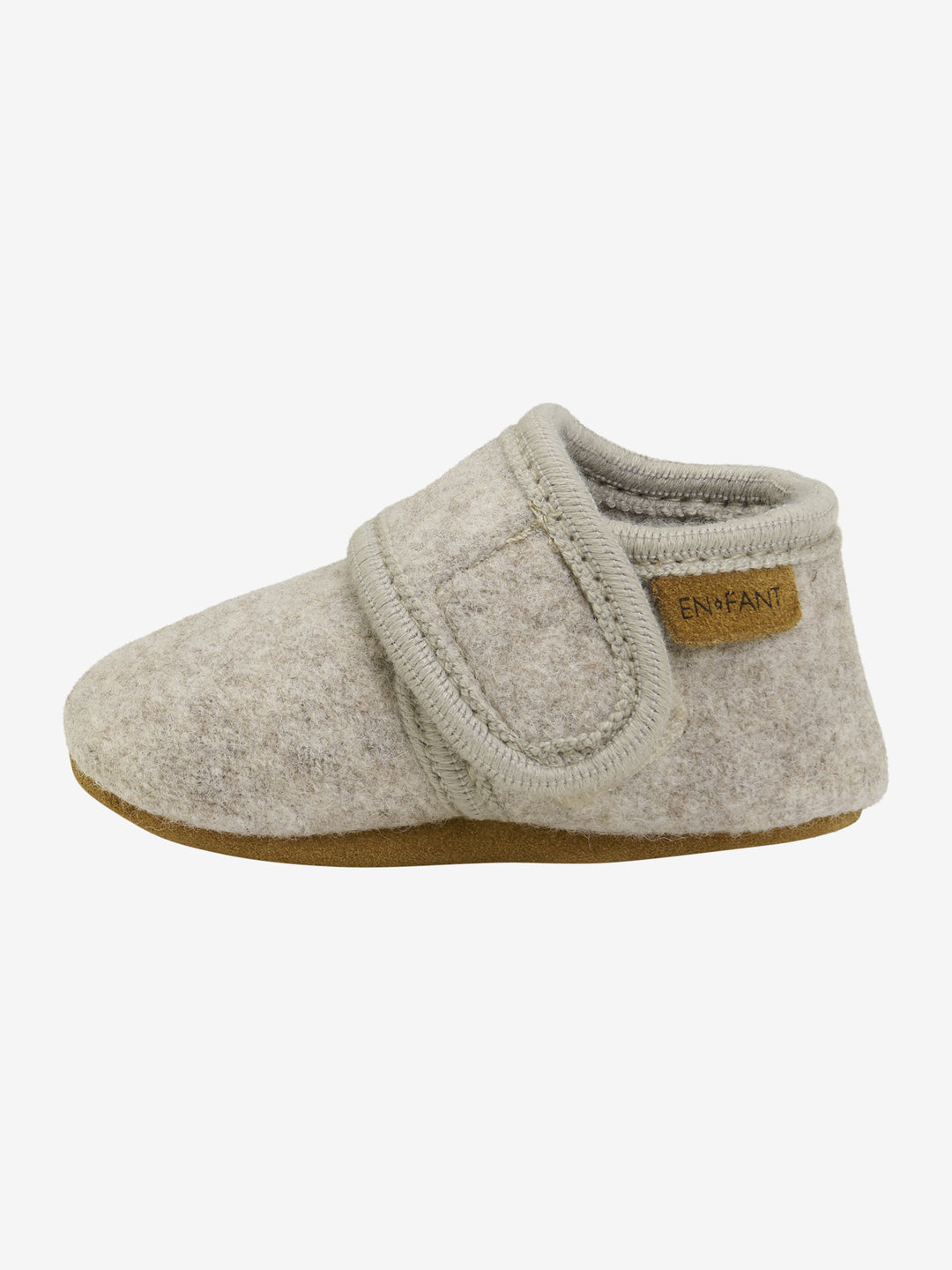 Wollen slofjes sand melange