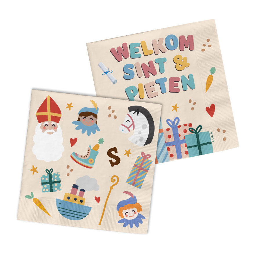 Servetten Welkom Sint & Pieten (20st)
