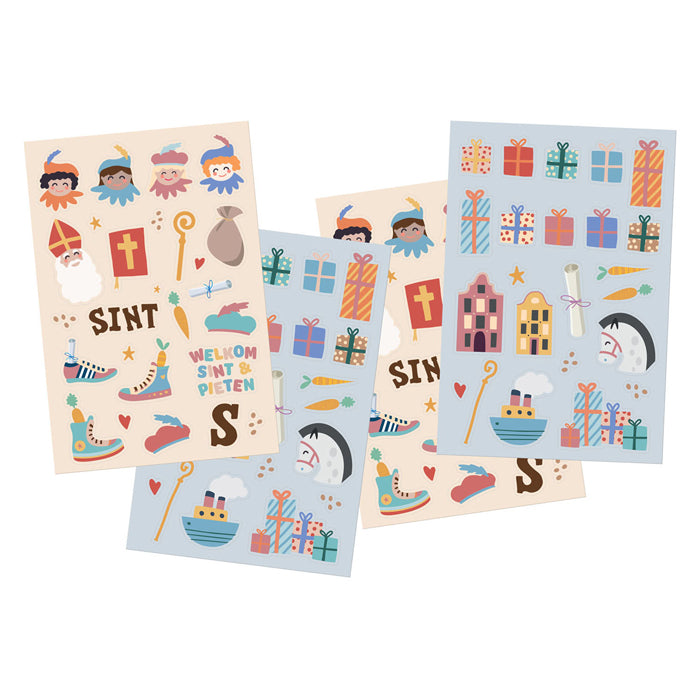 Stickers Sinterklaasfiguren (49st)