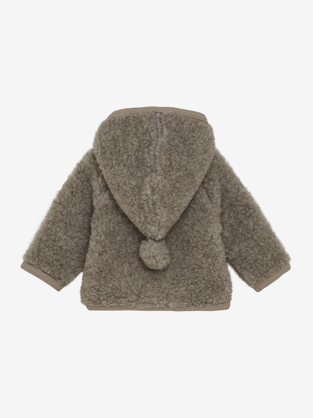 Wollen teddy jasje camel melange