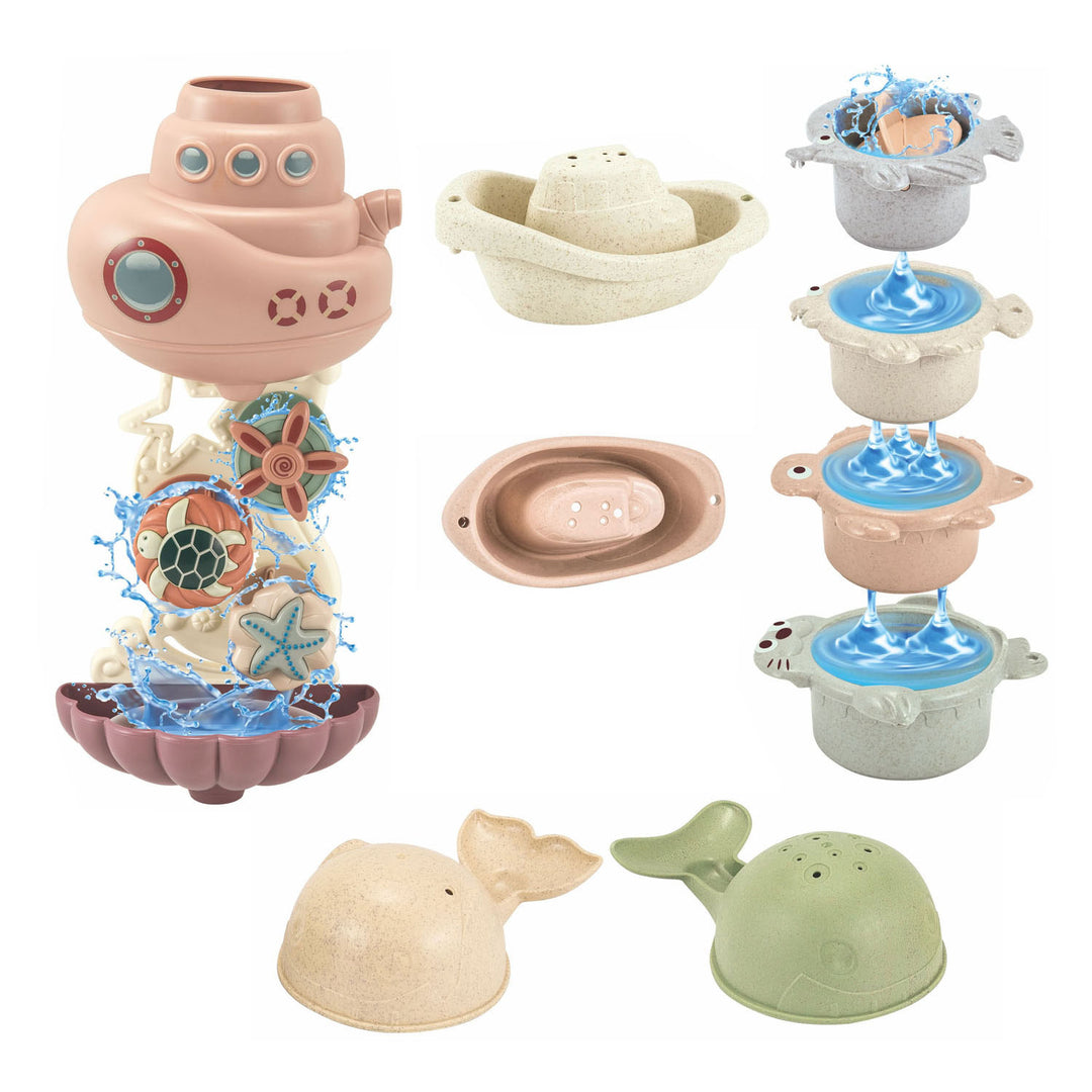 Badspeelset pastel met waterval - Kidooz