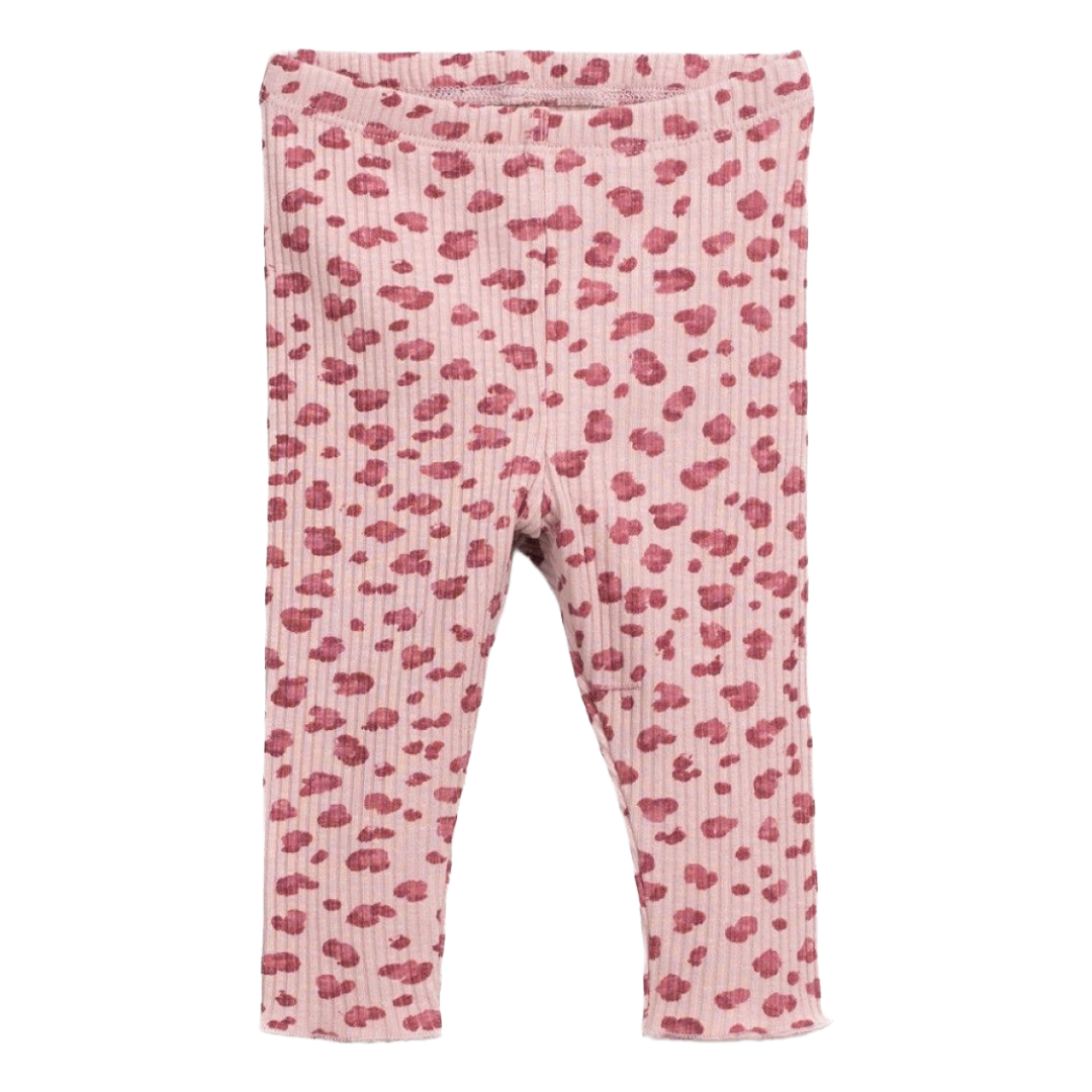 PRINTED RIB LEGGING ROSE