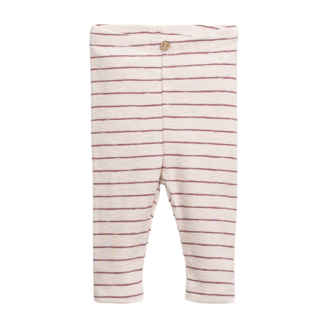 STRIPED RIB FLAMÉ LEGGINGS AMORA