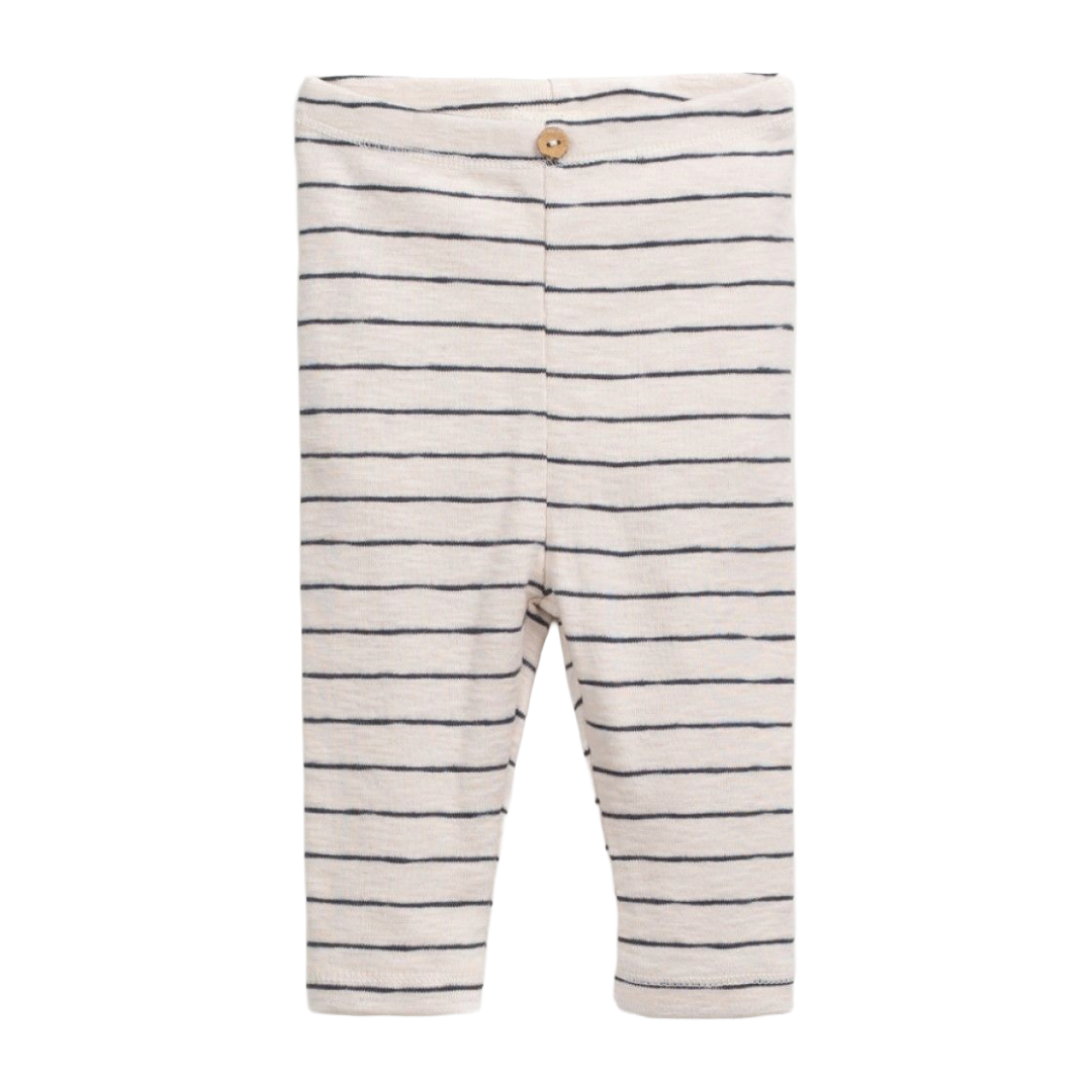 STRIPED RIB FLAMÉ LEGGINGS GRAFITE
