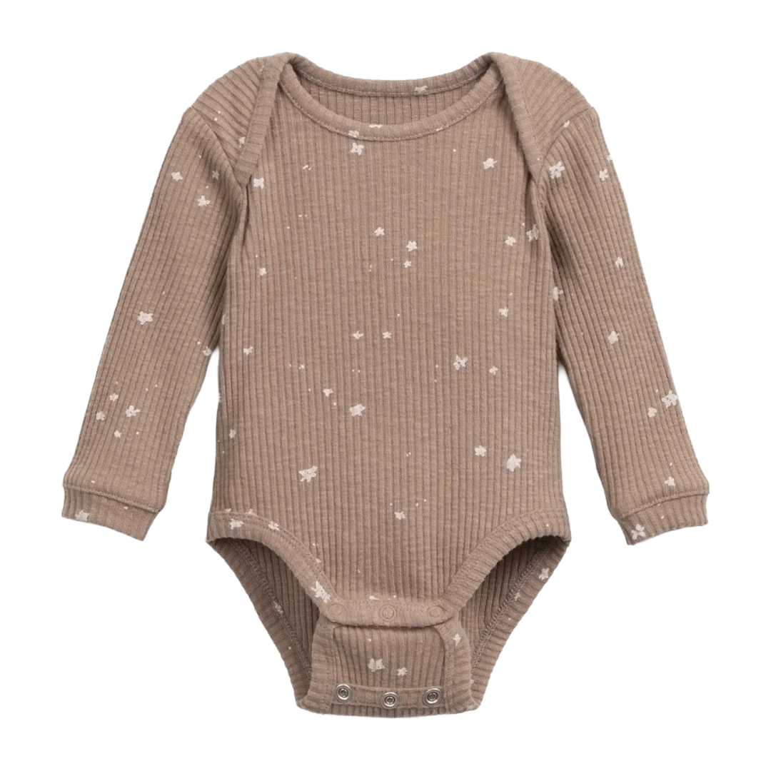 PRINTED RIB FLAMÉ ROMPER ANCESTRAL