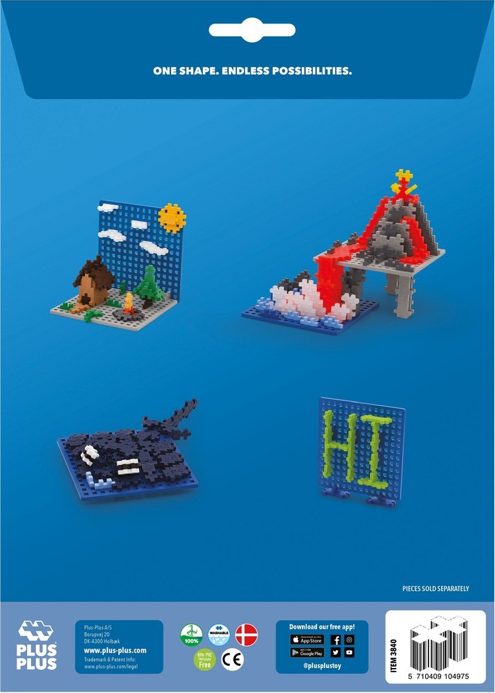 Bouwplaat blauw/grijs (2st) - Kidooz