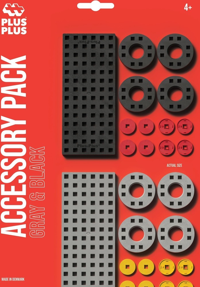 Bouwplaat grijs/zwart (26-delig) - Kidooz