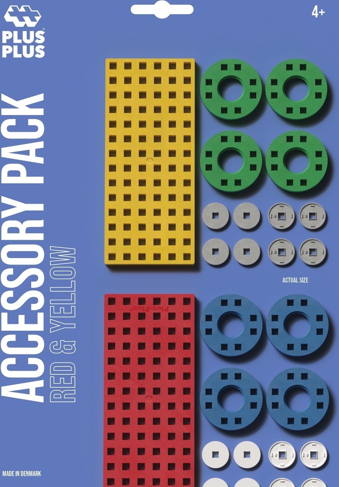 Bouwplaat geel/rood (26-delig) - Kidooz
