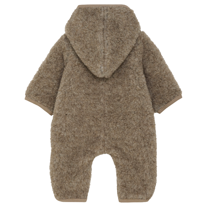 Wollen teddy pak camel melange