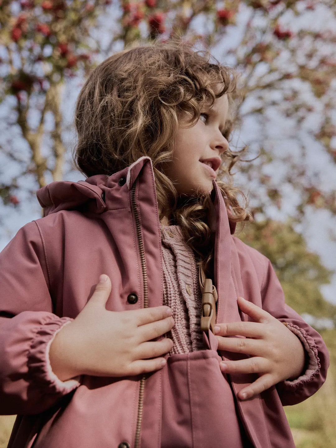 Winterjas withered rose