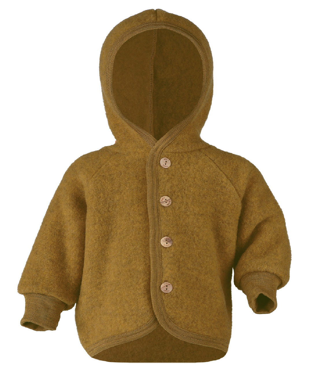 Jasje 100% wol-fleece — saffron melange - Kidooz