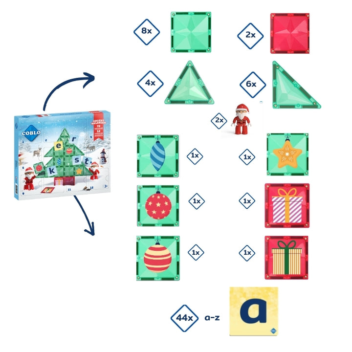 Adventskalender magneten (72-delig) - Kidooz