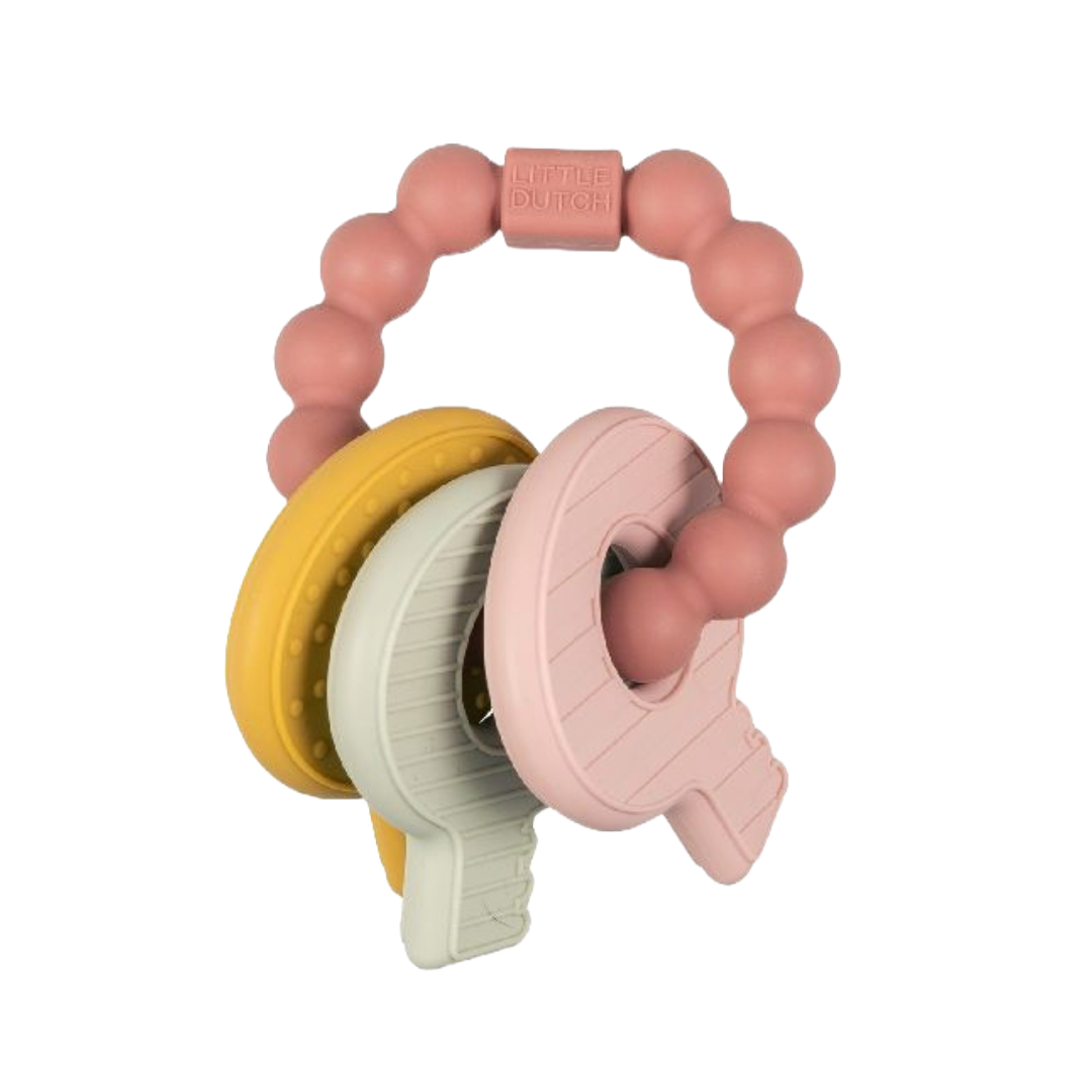 Bijtspeeltje sleutelbos roze - Kidooz