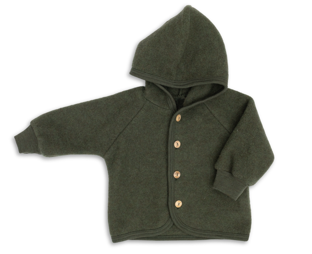 Jasje 100% wol-fleece — reed melange - Kidooz