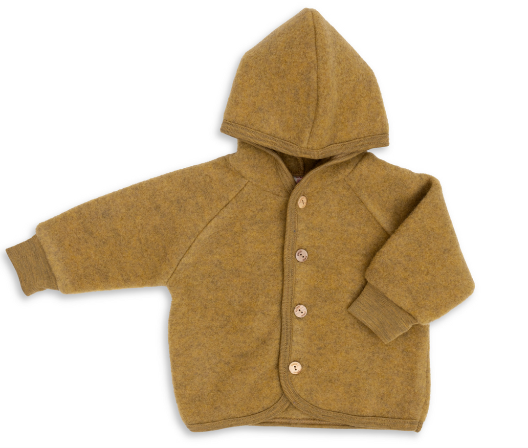 Jasje 100% wol-fleece — saffron melange - Kidooz