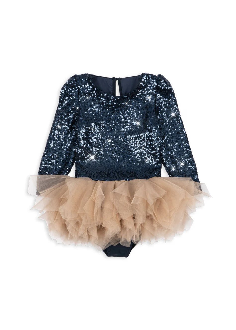 Ballerina glitter jurk dark navy