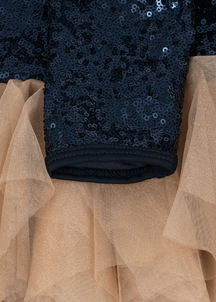 Ballerina glitter jurk dark navy
