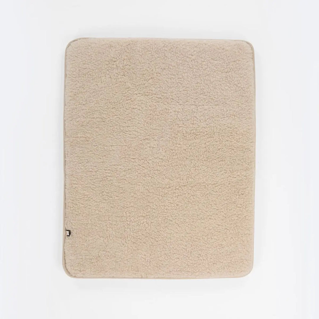 Wollen boxkleed beige