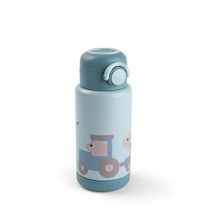 Thermosfles tiny farm blauw