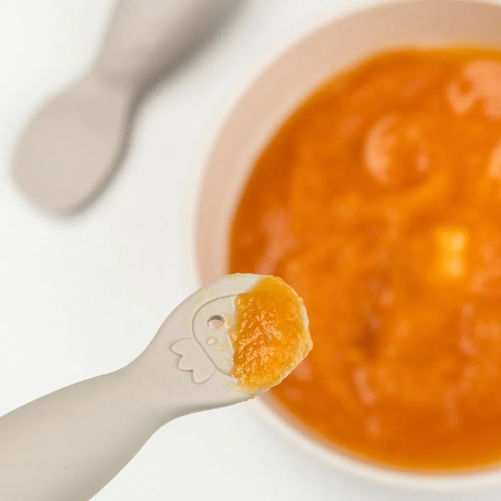 Siliconen bestekset baby tiny farm beige