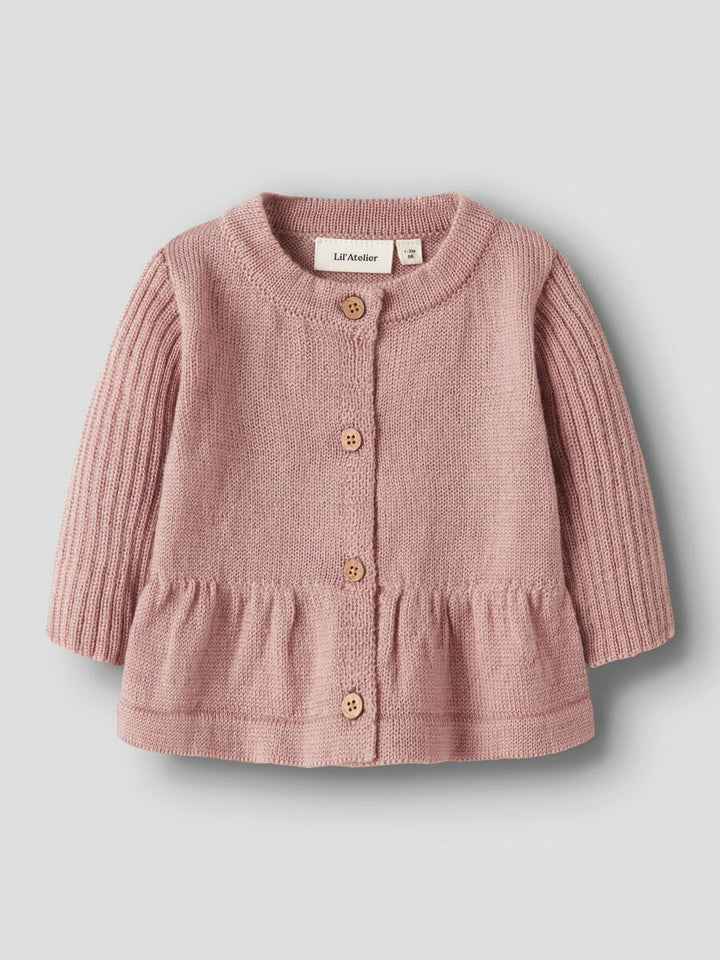 NBFNOMO NIA WOOL LS KNIT CARD LIL fawn