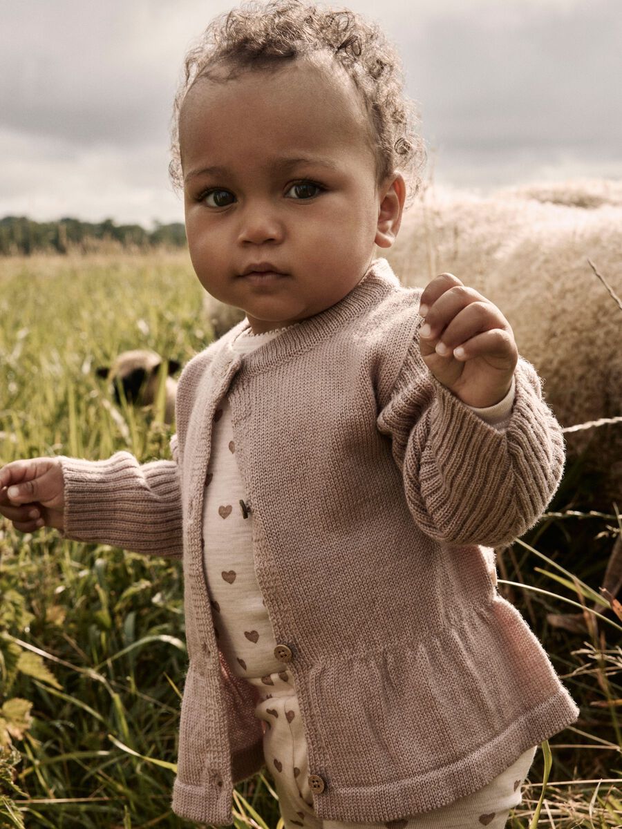 NBFNOMO NIA WOOL LS KNIT CARD LIL fawn