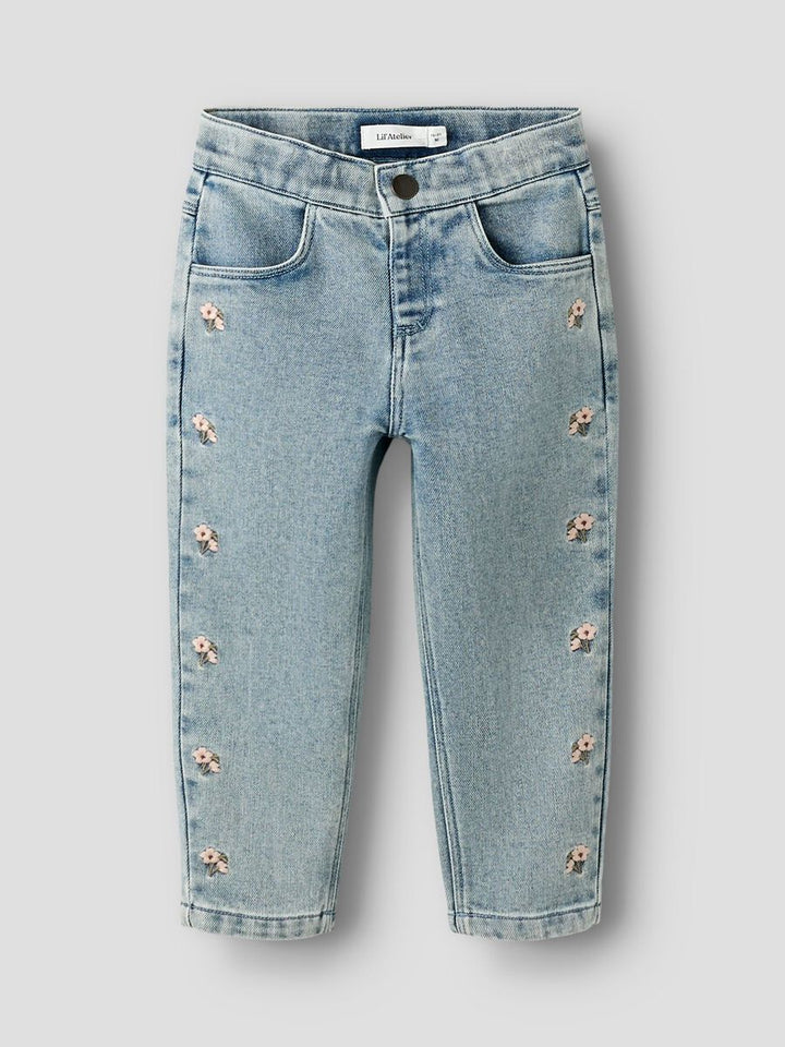 Jeans flower medium blue