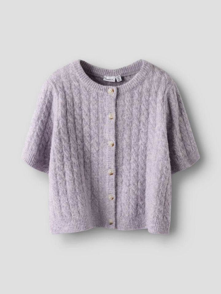 NMFNALISA SS LOOSE KNIT CARD XNOOS Heirloom Lilac