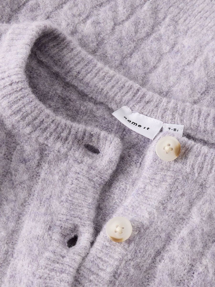 NMFNALISA SS LOOSE KNIT CARD XNOOS Heirloom Lilac