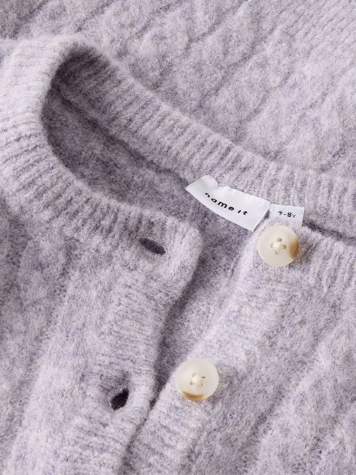 NMFNALISA SS LOOSE KNIT CARD XNOOS Heirloom Lilac