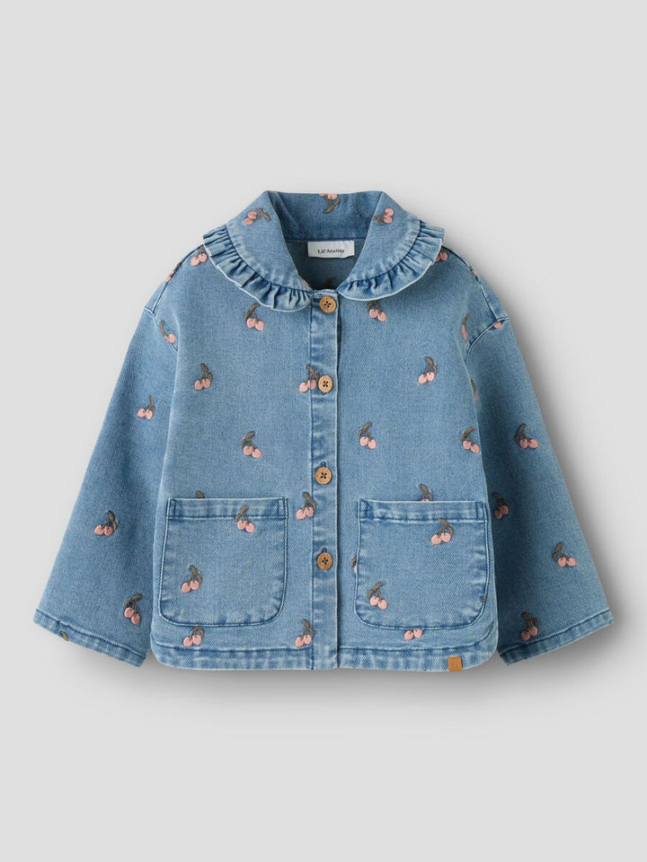 Denim jacket medium blue cherry