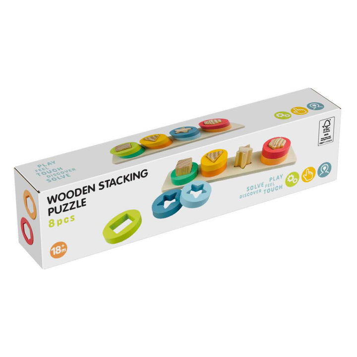 Houten Stapelpuzzel met Vormen