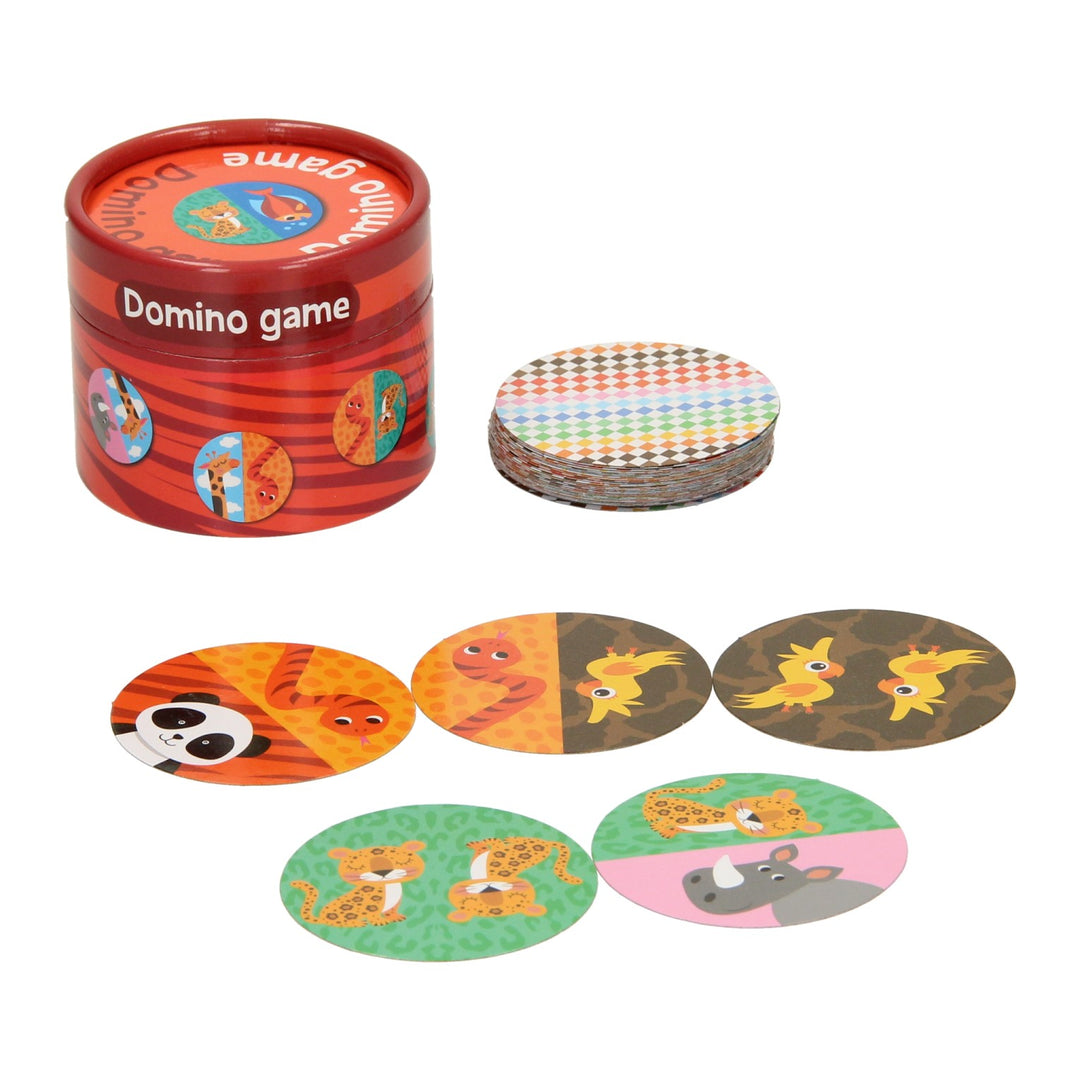 Memospel Dieren in Rond Opbergdoosje