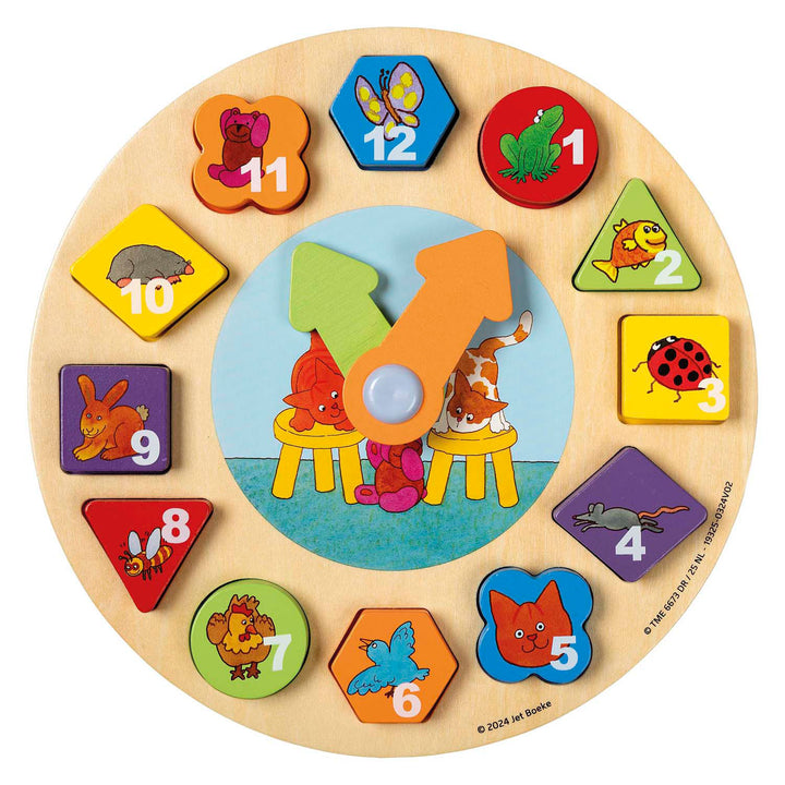 Dikkie Dik Houten Leerklok