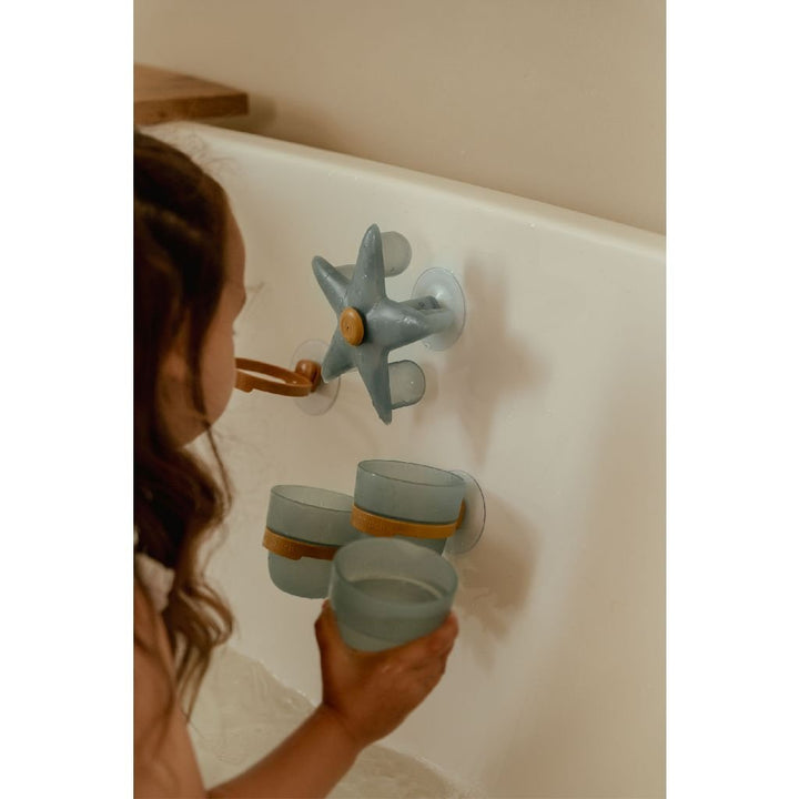 Badspeelgoed bekers zeester blauw