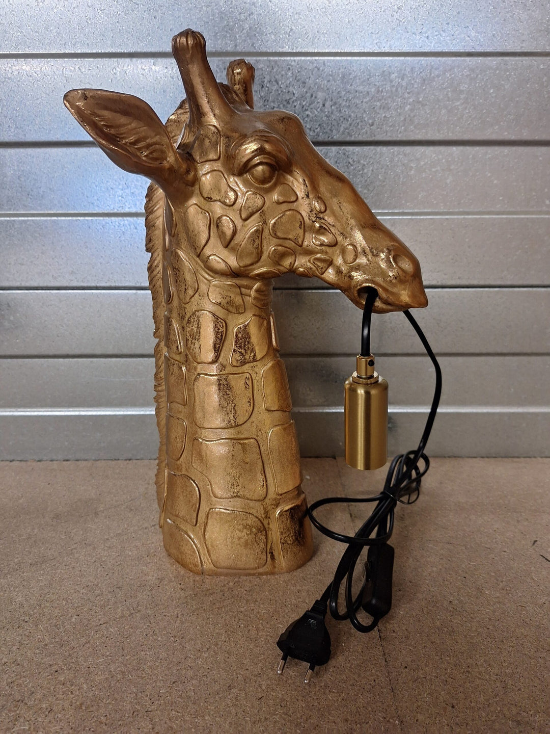 Giraf lamp goud
