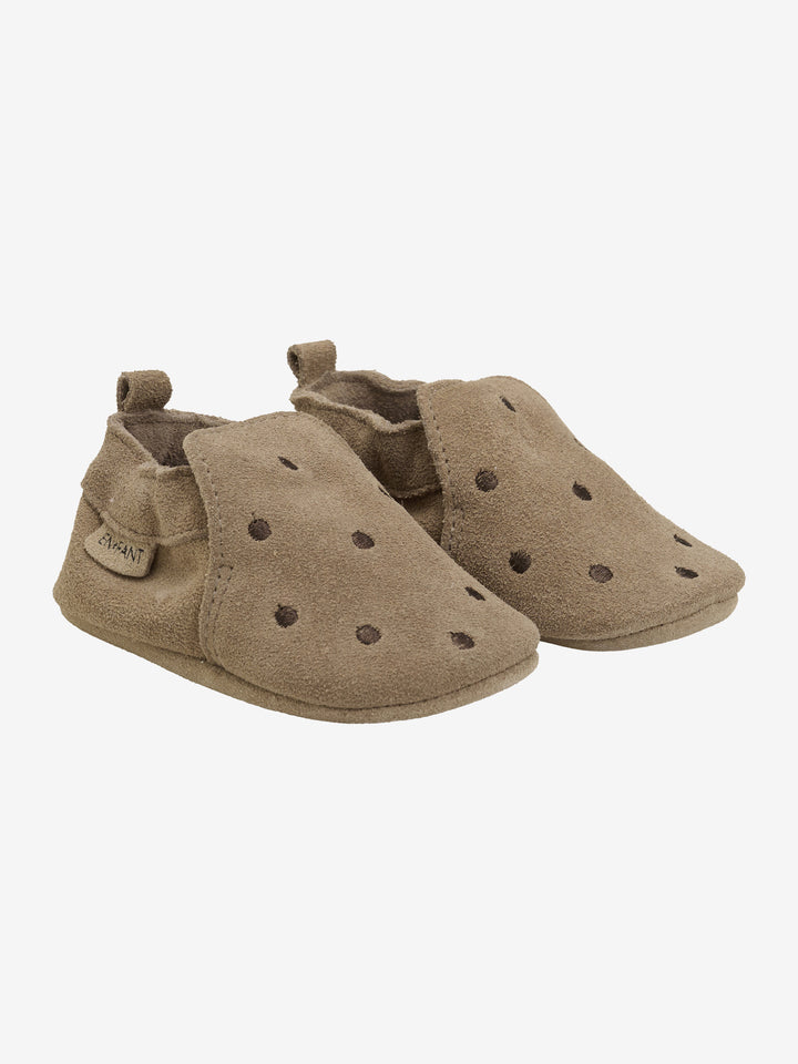 Suede schoentjes pine bark