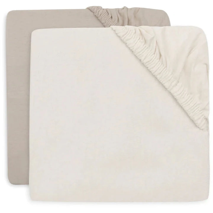 Hoeslaken oatmeal/sand (2st)