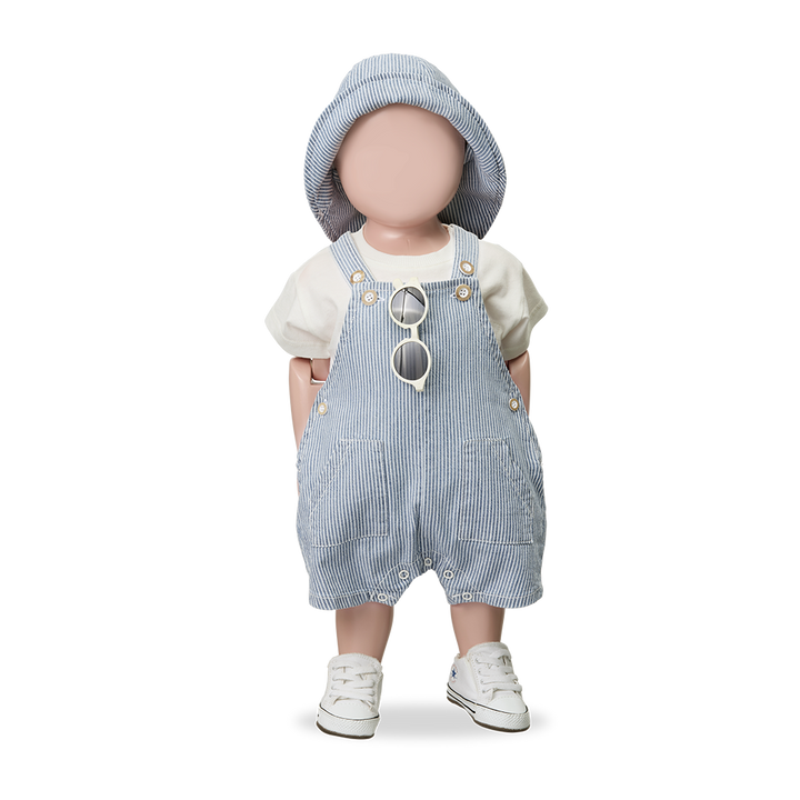 TALAIES - denim - short dungaree