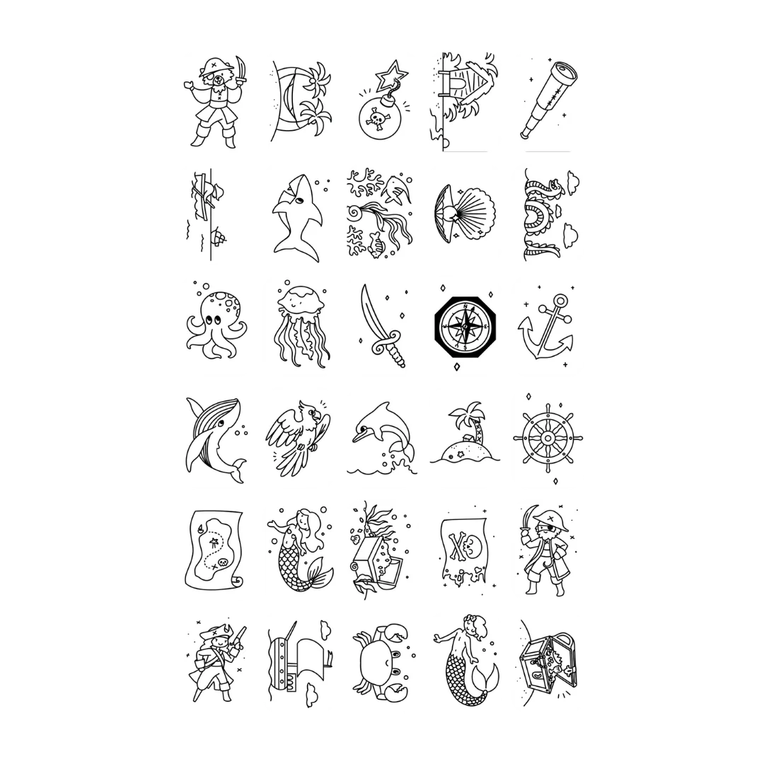 Kidydraw mini navulling (animals & pirates)