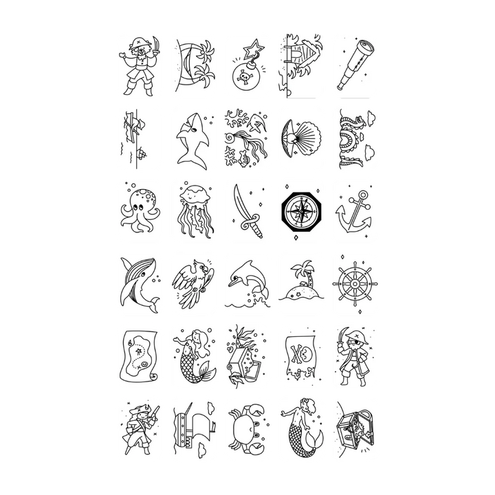 Kidydraw mini navulling (animals & pirates)