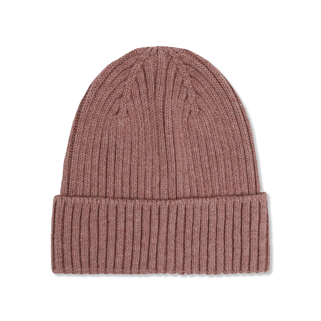 Beanie knitted burlwood melange