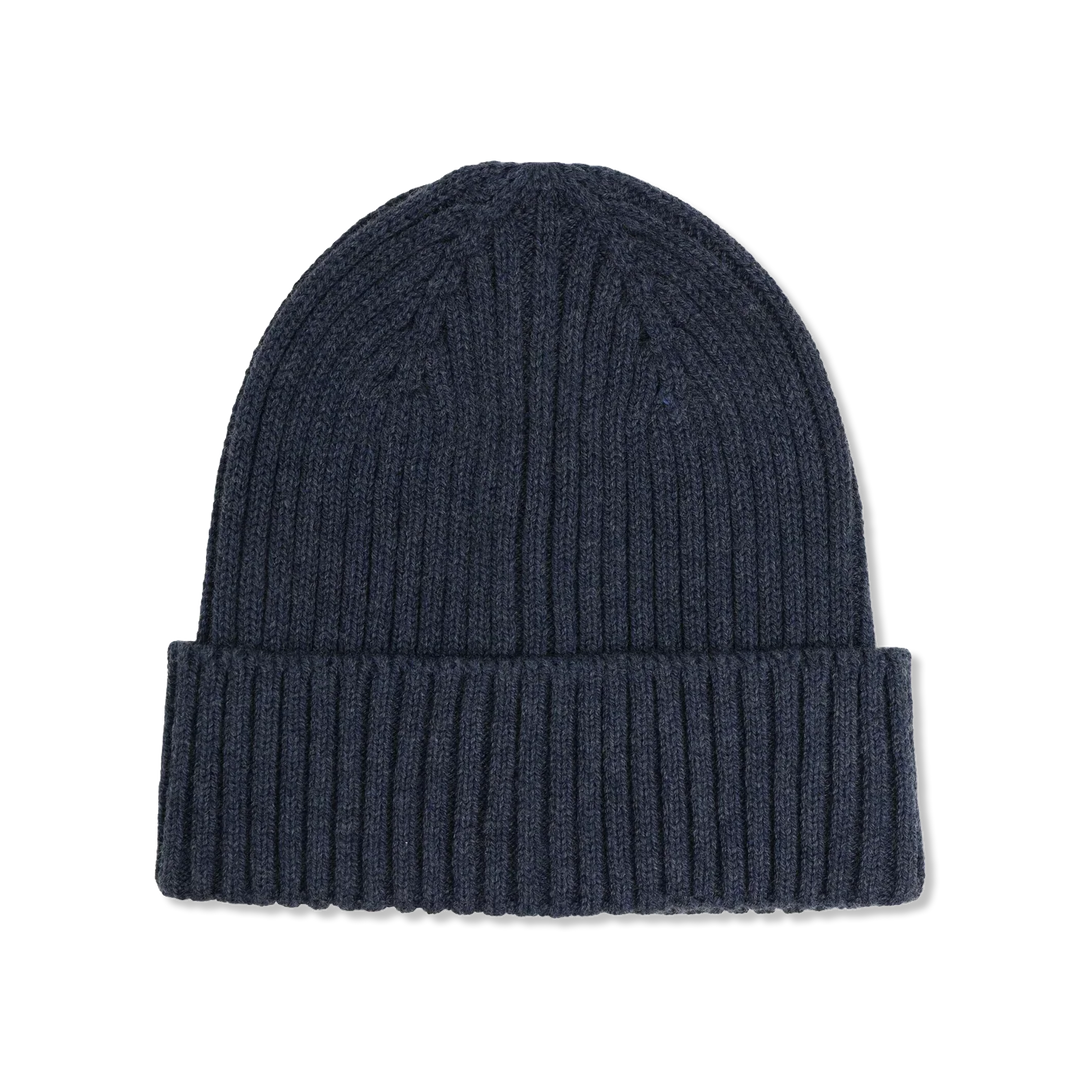 Beanie knitted navy melange